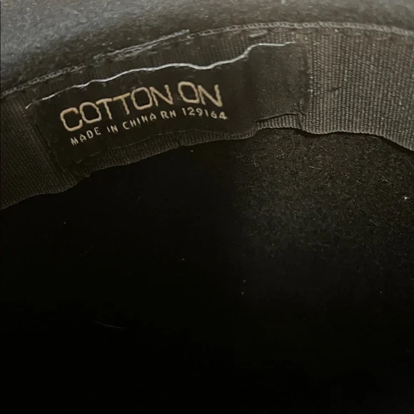 Cotton On Wide-Brim Felt Hat - Black - Picture 8 of 9